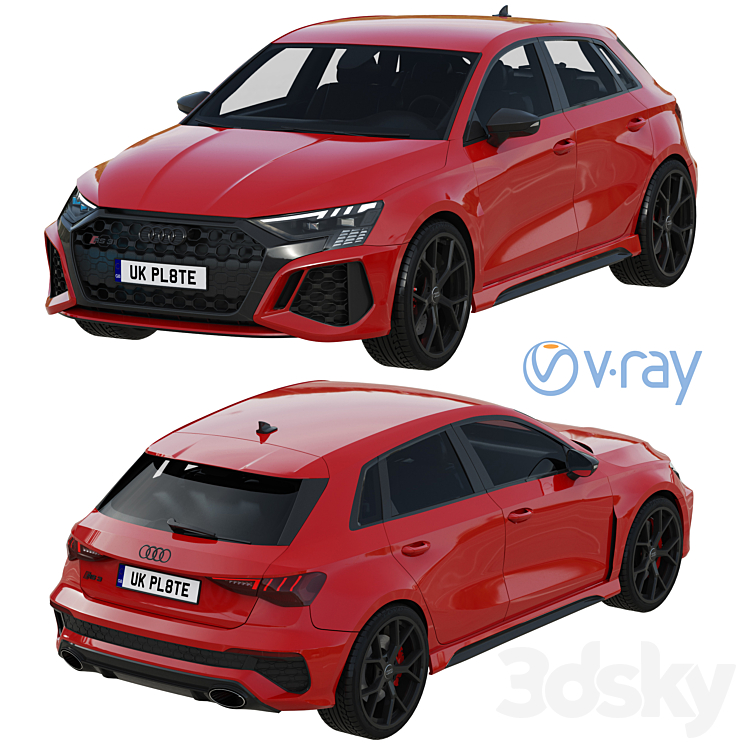 Audi RS3 Sportback 2021 3DS Max - thumbnail 2