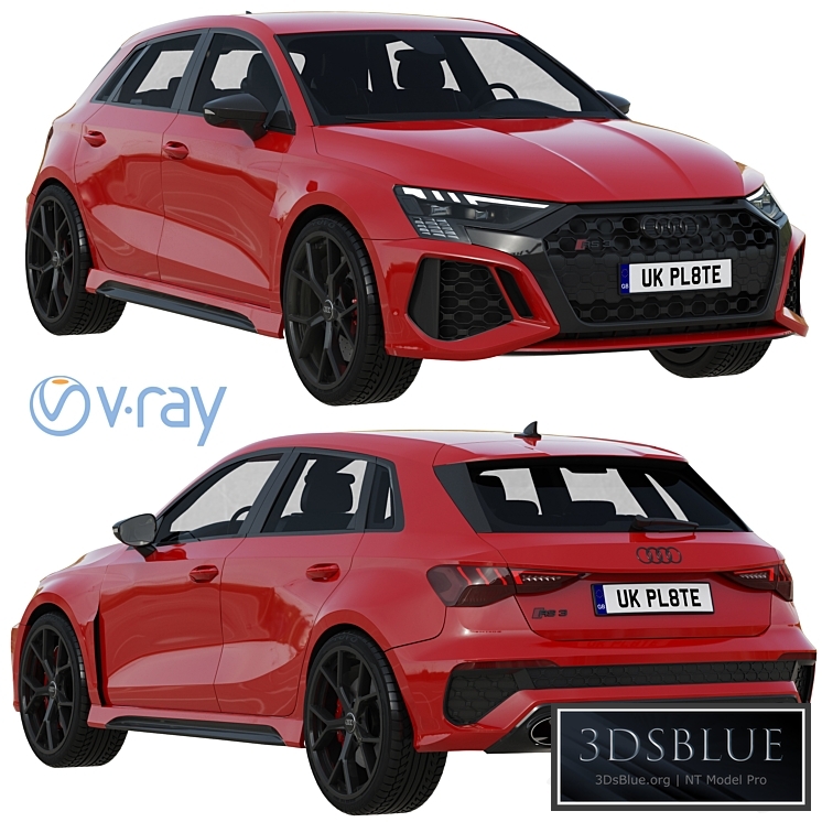 Audi RS3 Sportback 2021 3DS Max - thumbnail 3