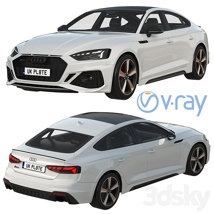 Audi RS5 Sportback 2020 3DS Max Model - thumbnail 2