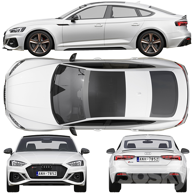 Audi RS5 Sportback 2020 3DS Max Model - thumbnail 3