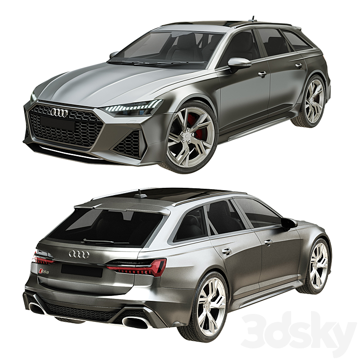 Audi RS6 2020 3DS Max - thumbnail 1