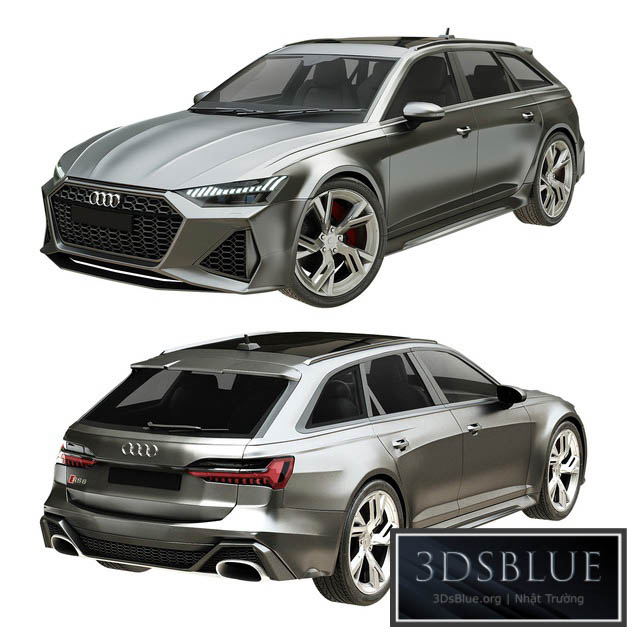 Audi RS6 2020 3DS Max - thumbnail 3