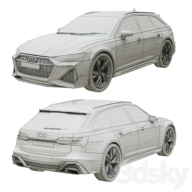 Audi RS6 2020 3DSMax File - thumbnail 3