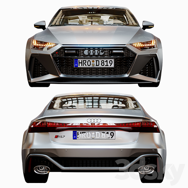 Audi RS7 Sportback 2020 3DSMax File - thumbnail 4