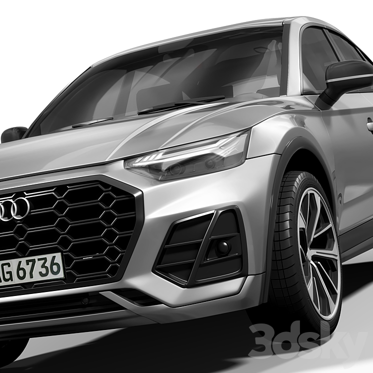 Audi SQ5 Sportback 3DS Max Model - thumbnail 2