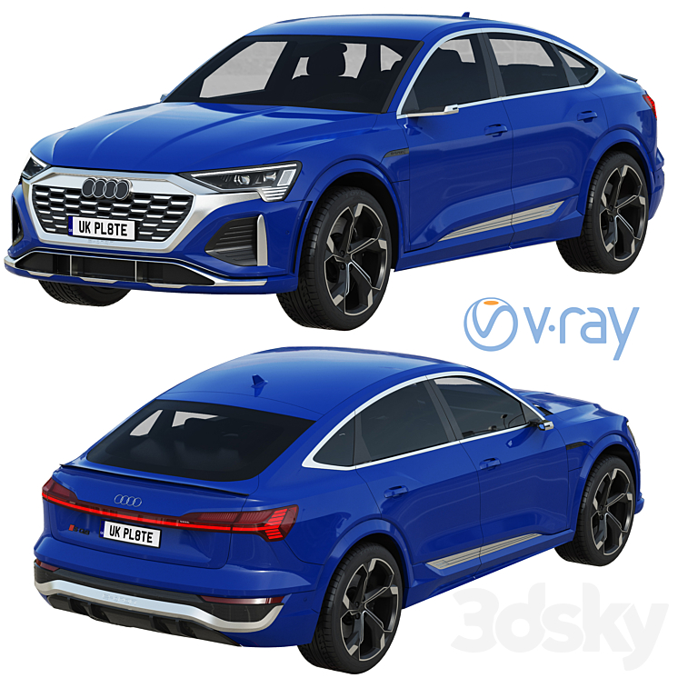 Audi SQ8 Sportback e-tron 3DS Max Model - thumbnail 2