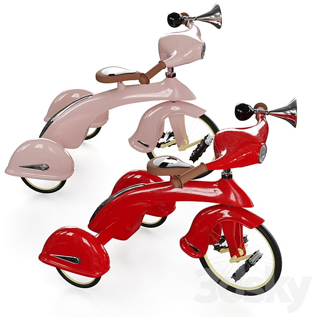 Baby bike tricycle 3DS Max Model - thumbnail 2