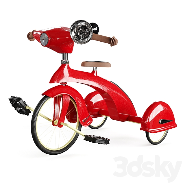 Baby bike tricycle 3DS Max Model - thumbnail 3