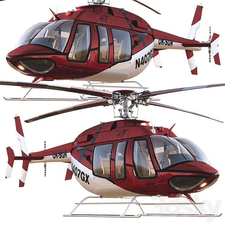 Bell407 3DS Max - thumbnail 3