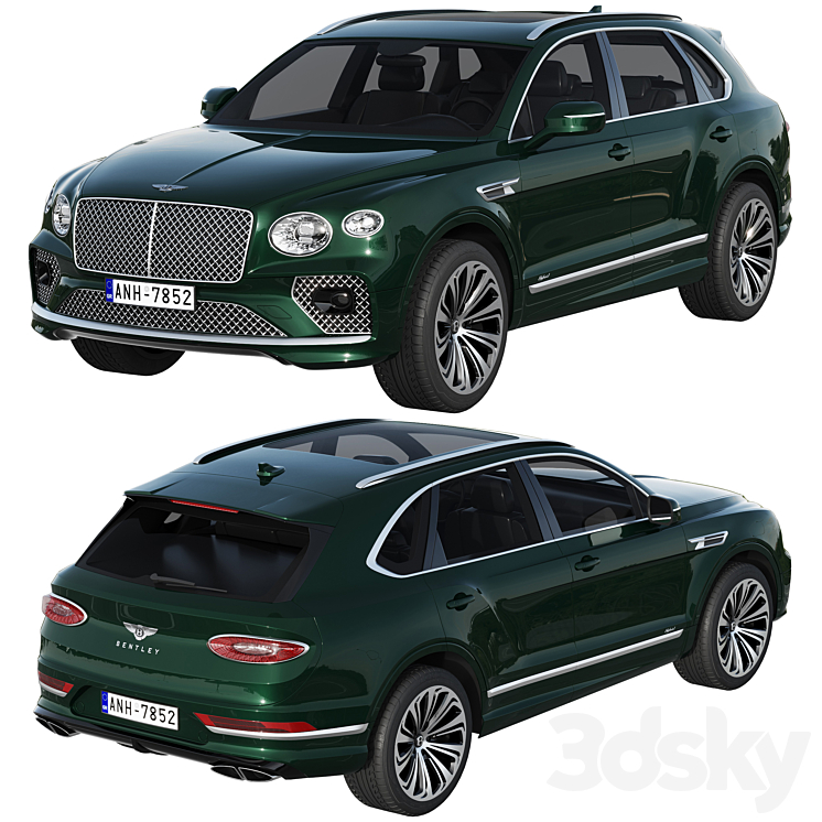 Bentley Bentayga Hybrid 2021 3DS Max Model - thumbnail 2