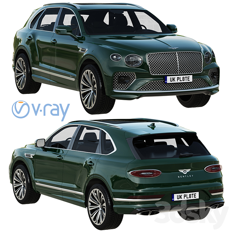 Bentley Bentayga Hybrid 2021 3DS Max Model - thumbnail 1