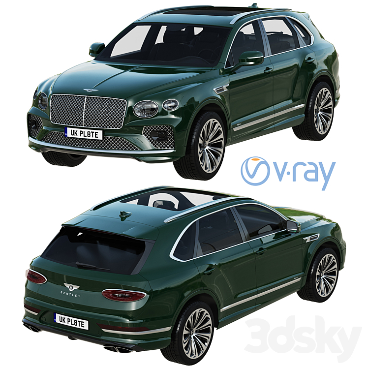 Bentley Bentayga Hybrid 2021 3DS Max - thumbnail 2