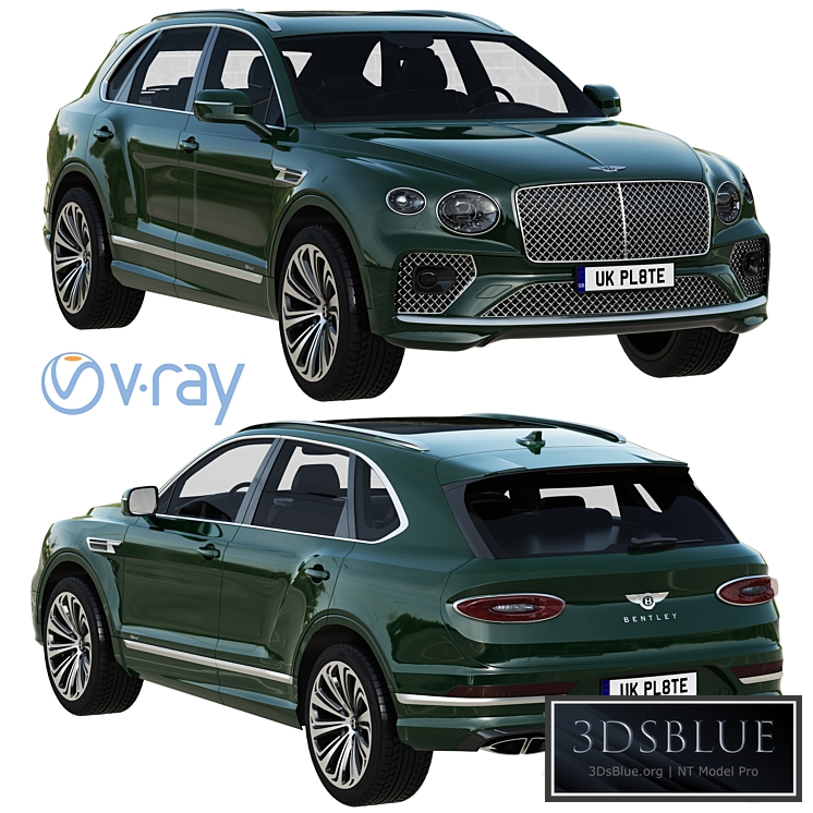 Bentley Bentayga Hybrid 2021 3DS Max - thumbnail 3