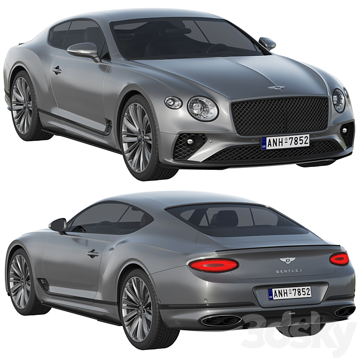 Bentley Continental GT Speed 3DS Max Model - thumbnail 1