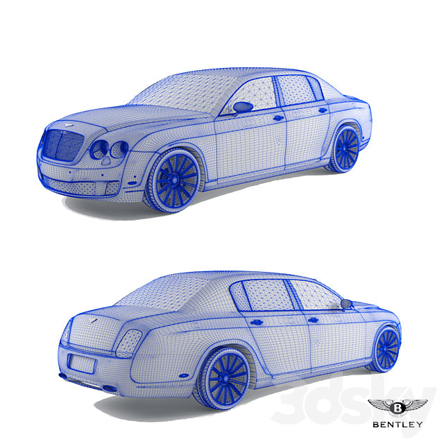 Bentley Flying Spur 3DS Max Model - thumbnail 2