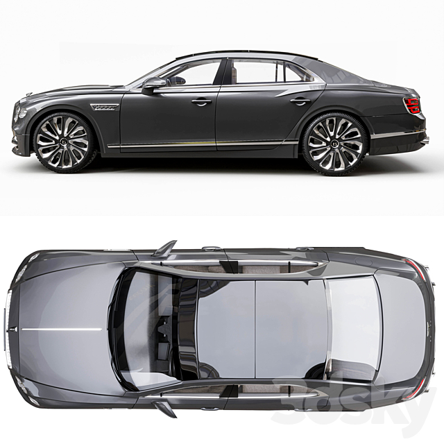 Bentley Flying Spur Mulliner 2022 3DS Max Model - thumbnail 3