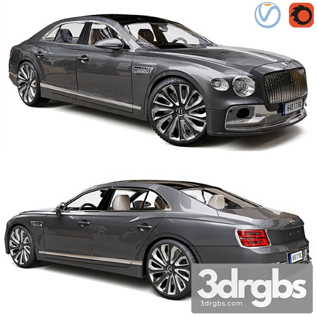 Bentley Flying Spur Mulliner 2022 3dsmax Download - thumbnail 1