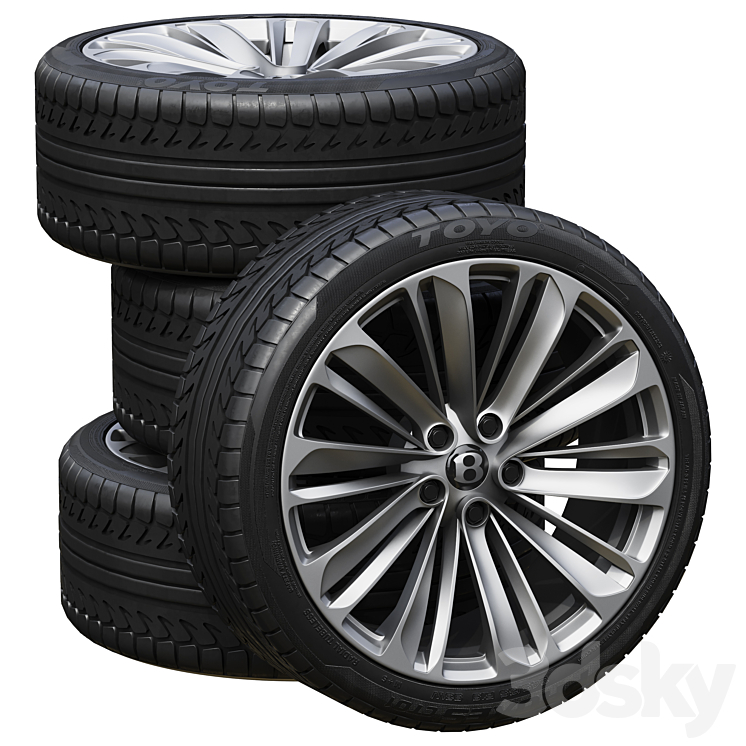 Bentley wheels 3DS Max Model - thumbnail 1