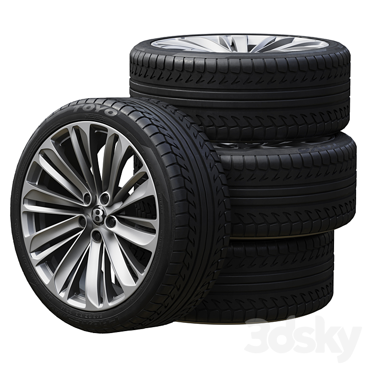 Bentley wheels 3DS Max Model - thumbnail 2