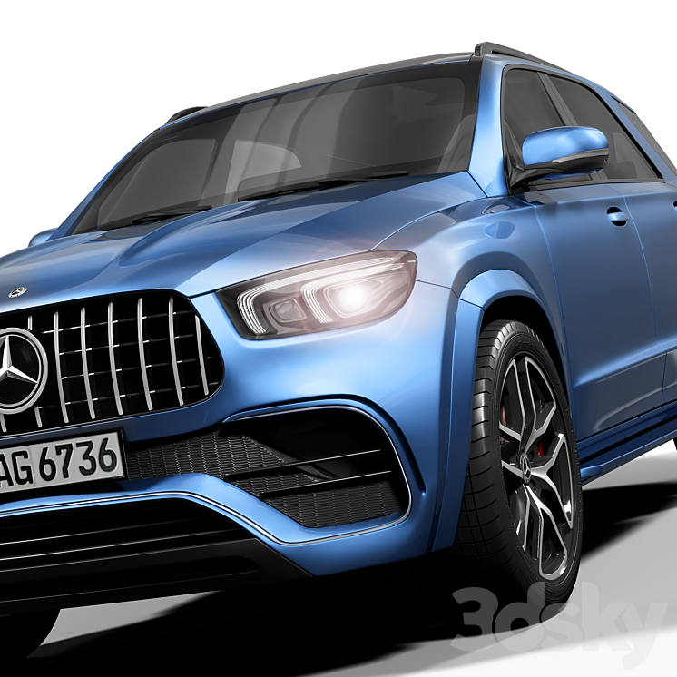 BENZ GLE63S AMG 3DS Max Model - thumbnail 2