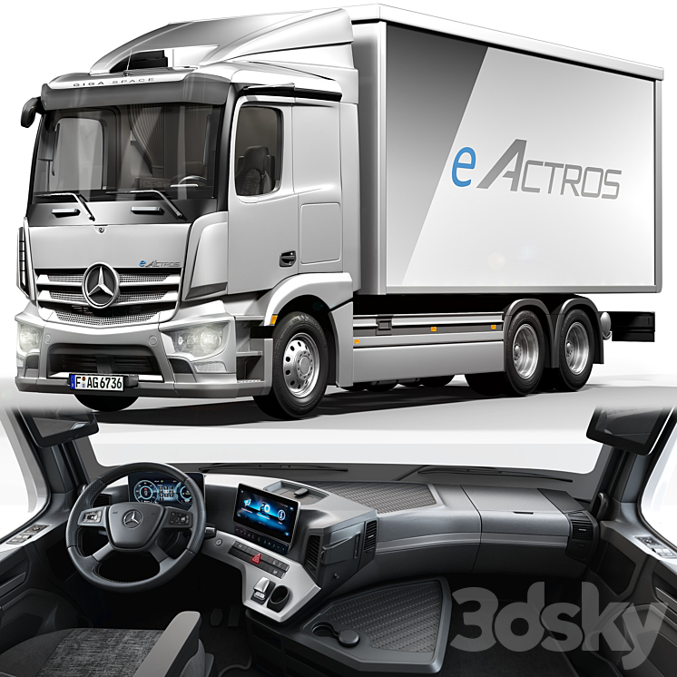 benz_eACTROS 3DS Max Model - thumbnail 1