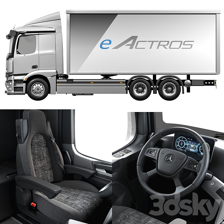 benz_eACTROS 3DS Max Model - thumbnail 2