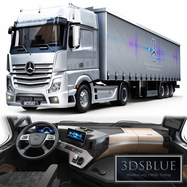 Benz_new actros 3DS Max - thumbnail 3