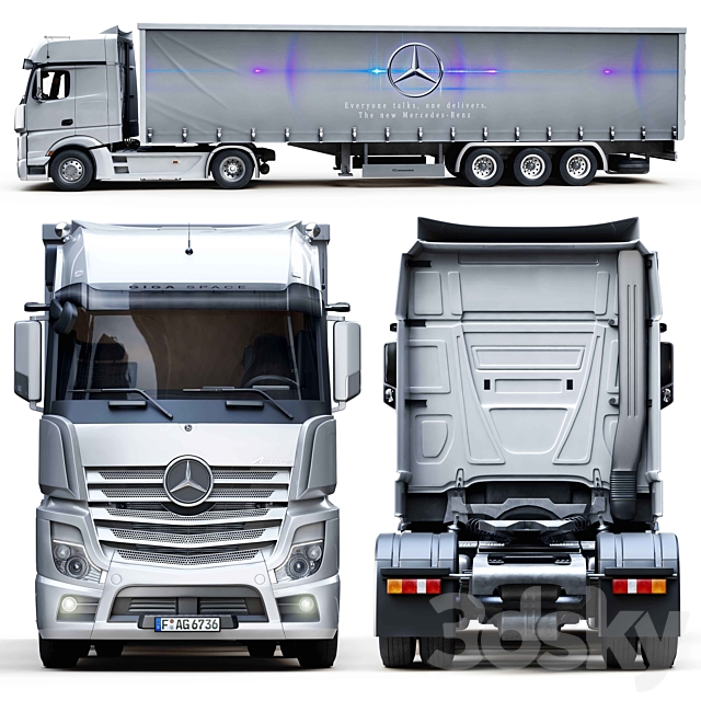 Benz_new actros 3DSMax File - thumbnail 2