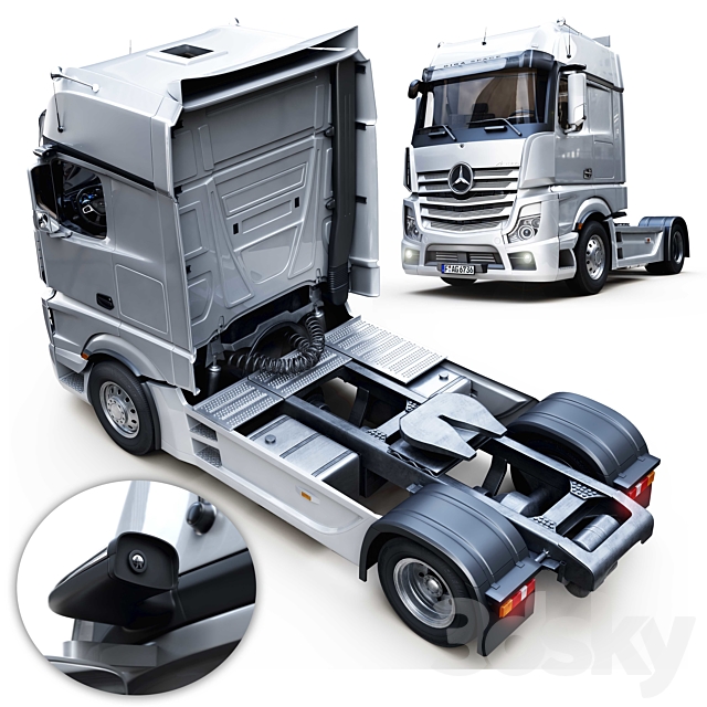 Benz_new actros 3DSMax File - thumbnail 3