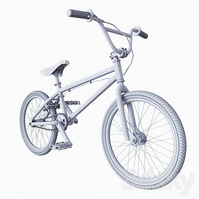 Bicycle bmx 3DS Max Model - thumbnail 3