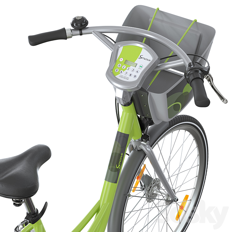 Bike Share Station 3DS Max Model - thumbnail 2