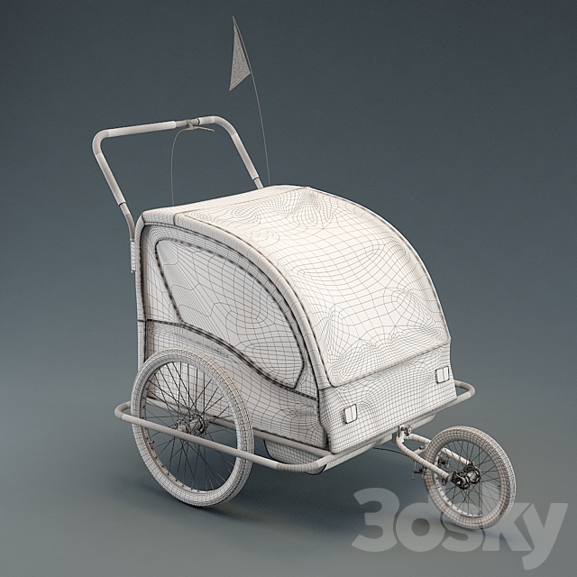 Bike Trailer 3DS Max Model - thumbnail 2