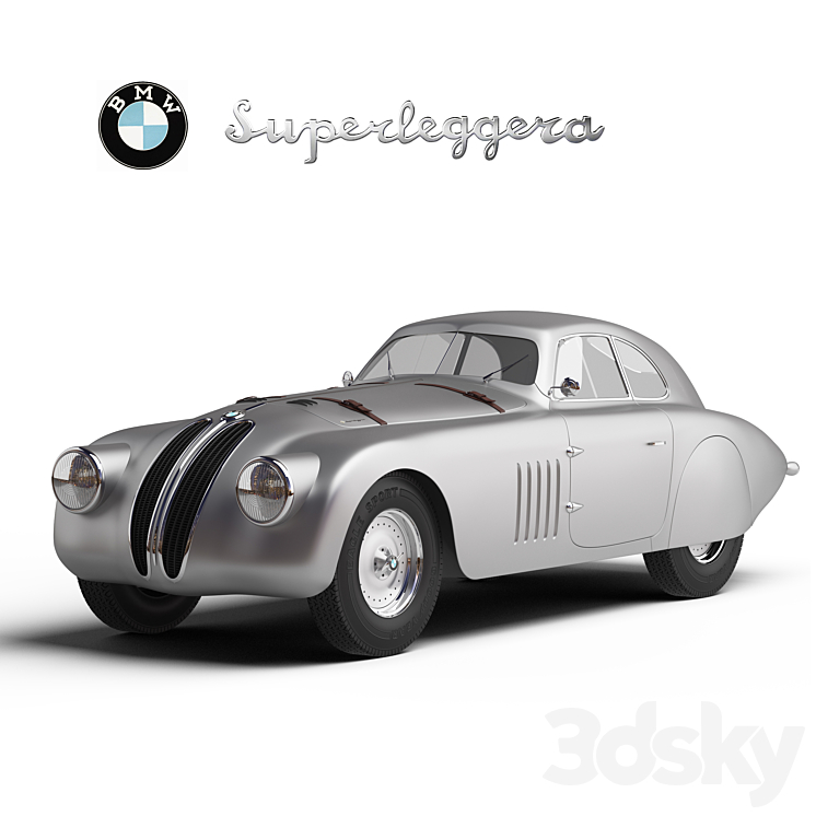 BMW 328 Mille Miglia Touring Coupe 3DS Max - thumbnail 1