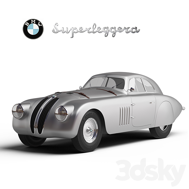 BMW 328 Mille Miglia Touring Coupe 3DSMax File - thumbnail 1