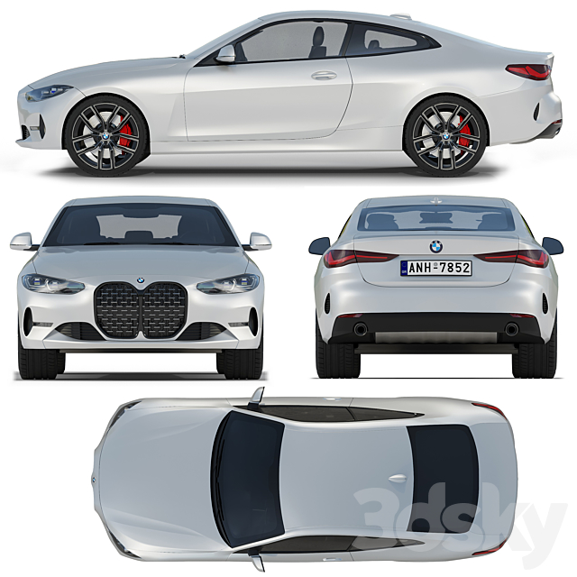 BMW 4 Series G22 2020 3DSMax File - thumbnail 3