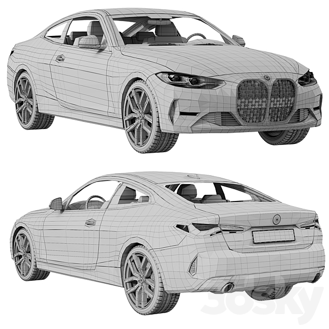 BMW 4 Series G22 2020 3DSMax File - thumbnail 5