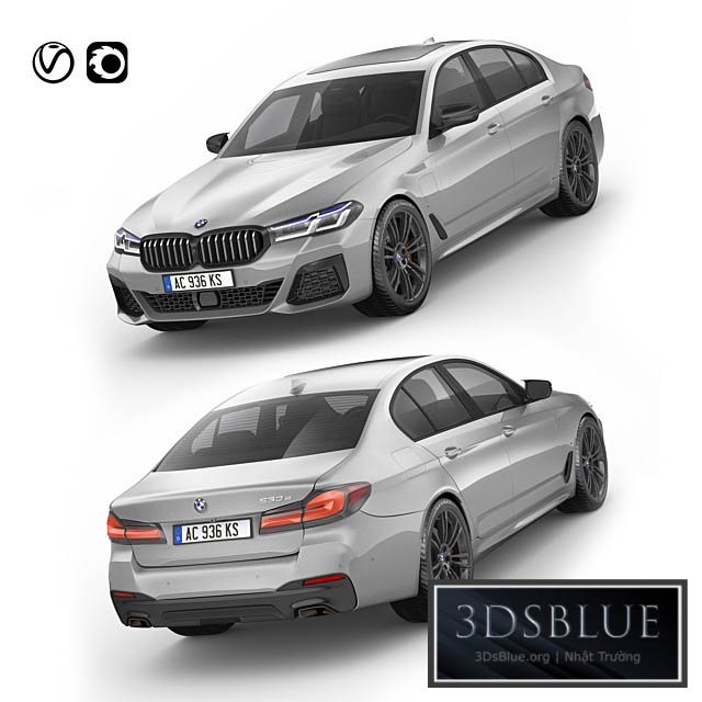 BMW 5-Series G30 M 2021 3DS Max - thumbnail 3