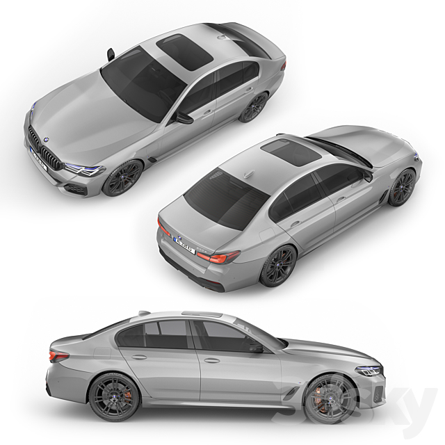 BMW 5-Series G30 M 2021 3DSMax File - thumbnail 2