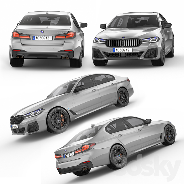 BMW 5-Series G30 M 2021 3DSMax File - thumbnail 3