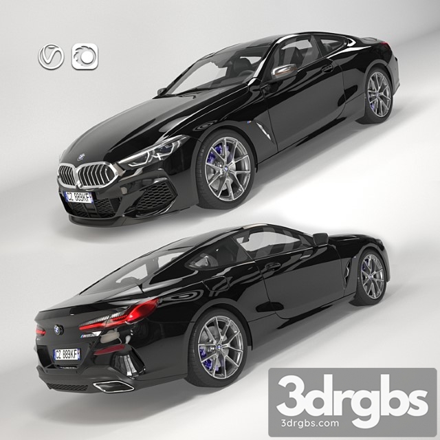 Bmw 8 series m850i coupe 2019 3dsmax Download - thumbnail 1