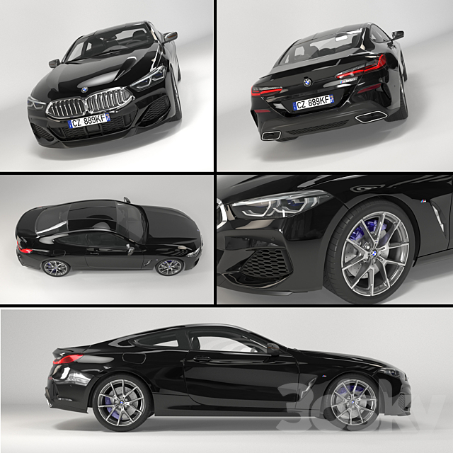 BMW 8 Series M850i coupe 2019 3DSMax File - thumbnail 2