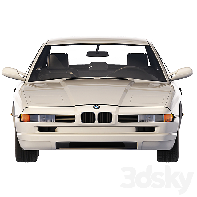 BMW E31 850 CSI 1995 3DS Max Model - thumbnail 4