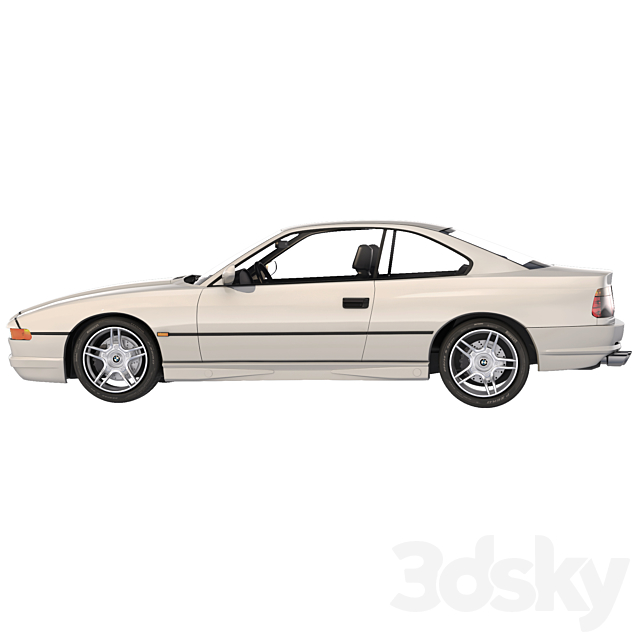 BMW E31 850 CSI 1995 3DS Max Model - thumbnail 6