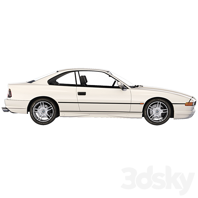 BMW E31 850 CSI 1995 3DS Max Model - thumbnail 7