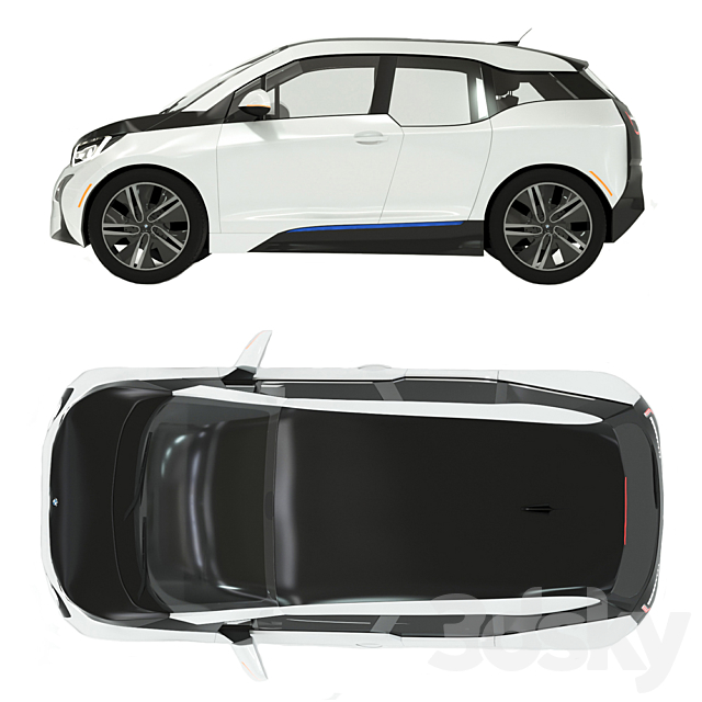 Bmw i3 3DS Max Model - thumbnail 3