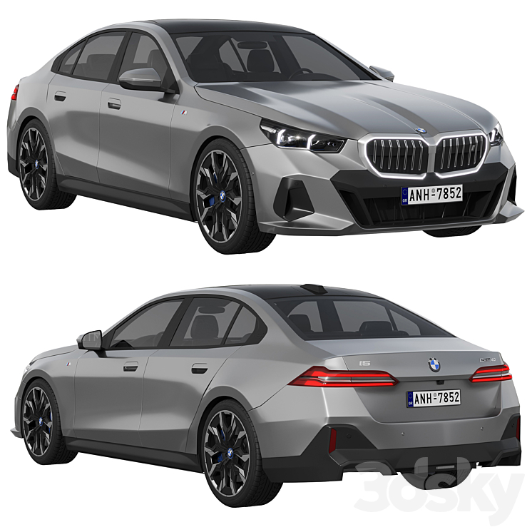 BMW i5 G60 2024 3DS Max Model - thumbnail 1