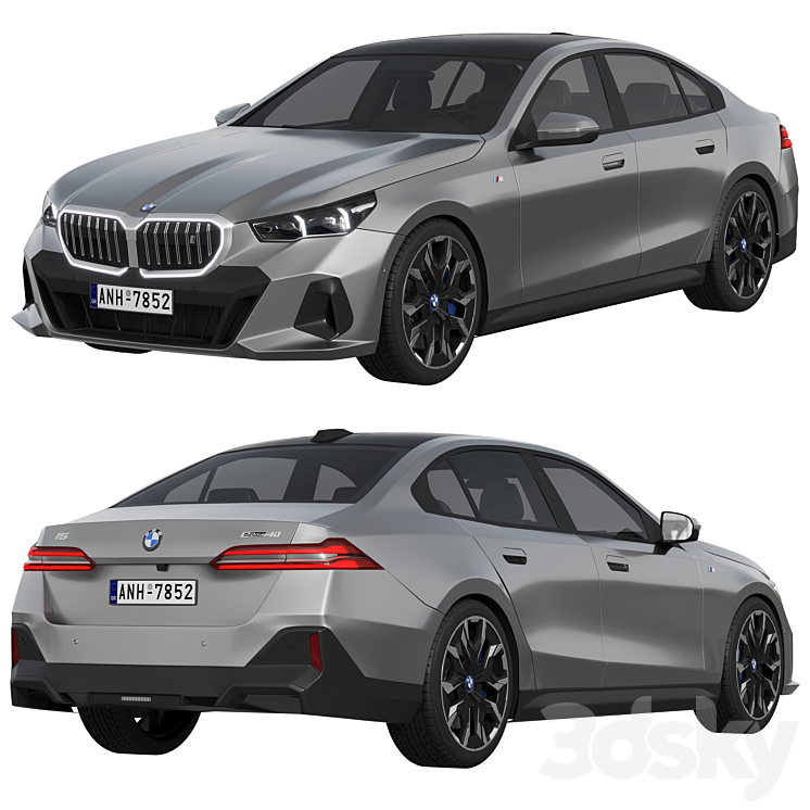 BMW i5 G60 2024 3DS Max Model - thumbnail 2