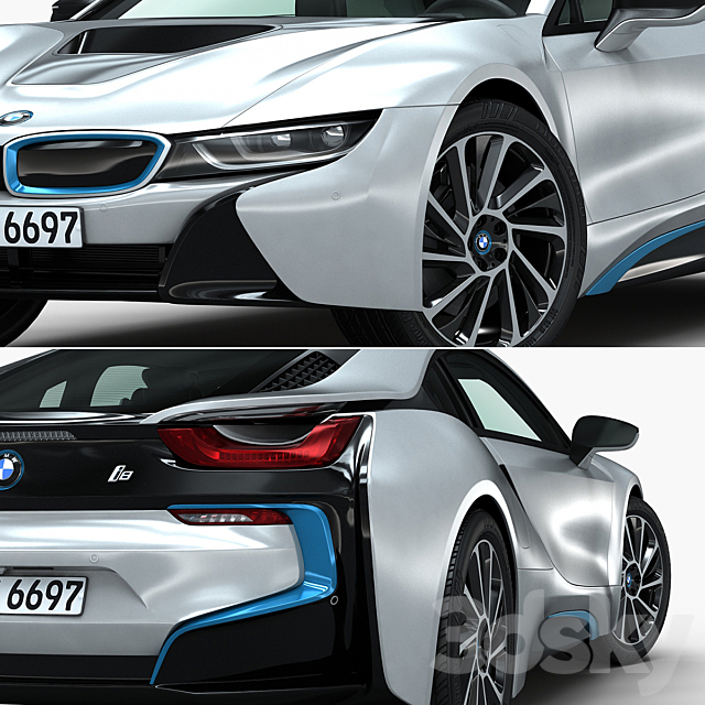 BMW i8 3DSMax File - thumbnail 3