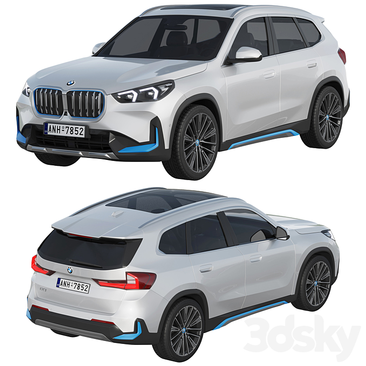 BMW iX1 2022 3DS Max Model - thumbnail 2