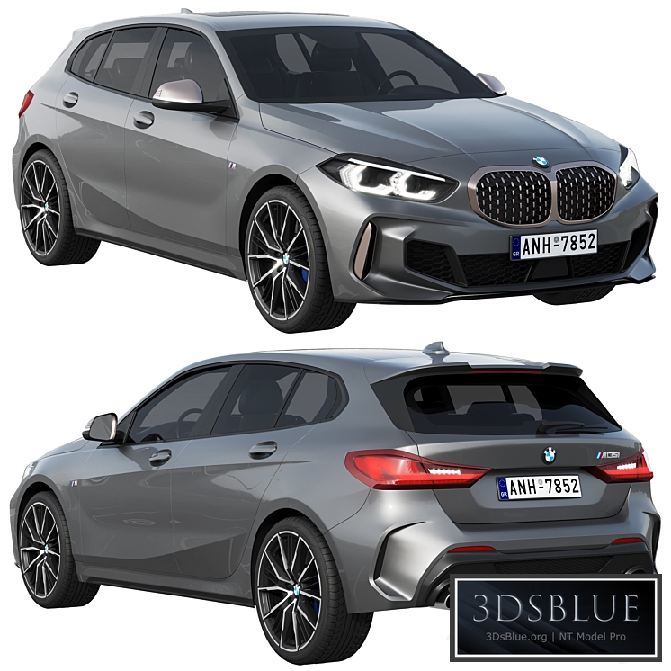 BMW M135i 2022 3DS Max - thumbnail 3